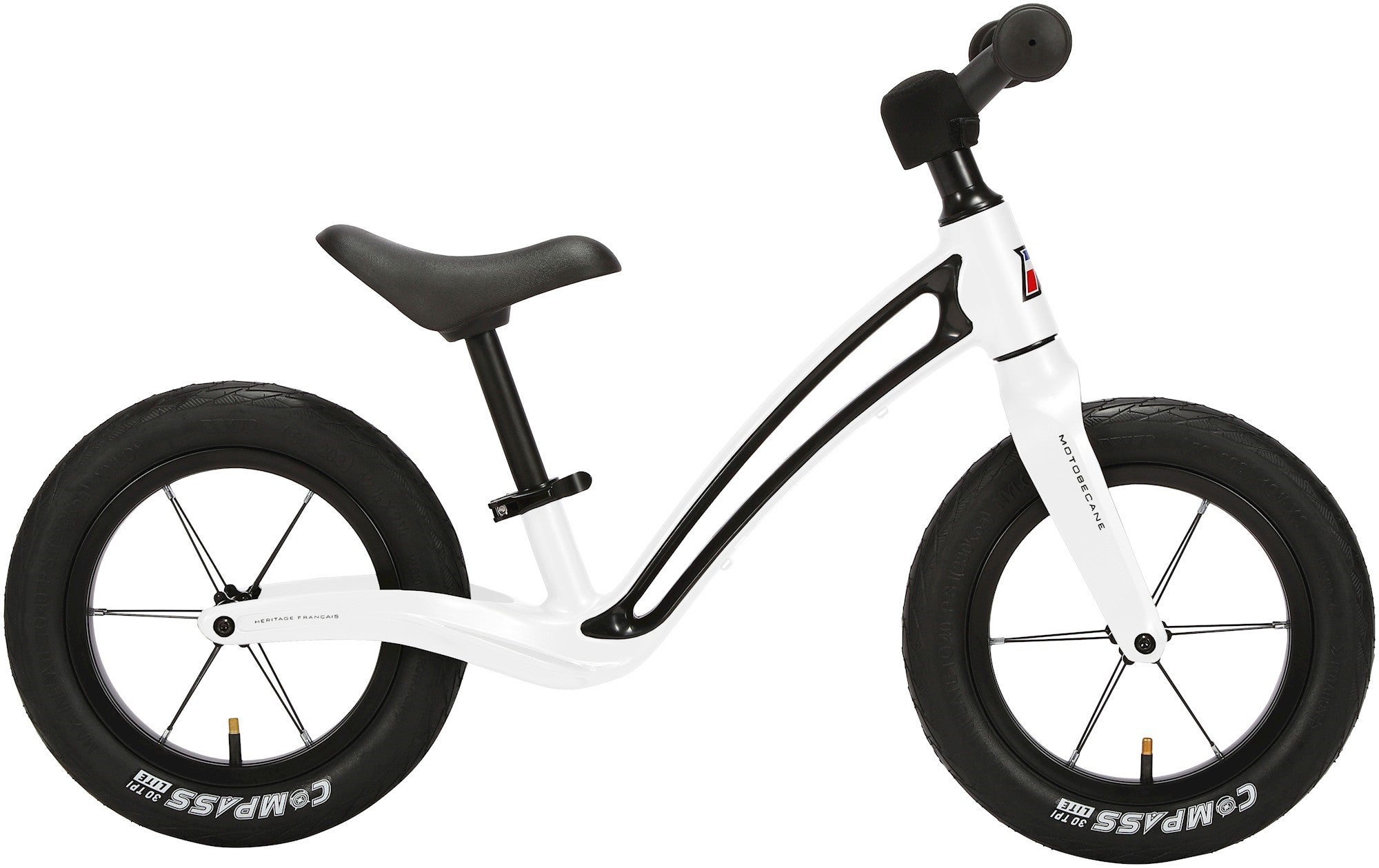 Motobecane Roadie Unisex 12 tommer blank hvid løbecykel Hf Christiansen