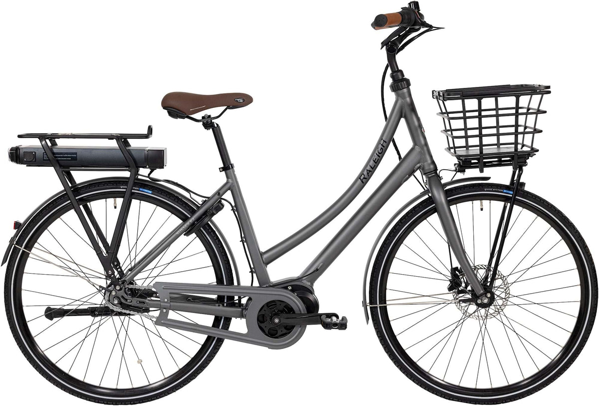 Raleigh Sussex E2 Dame - Mat grå el cykel Hf Christiansen