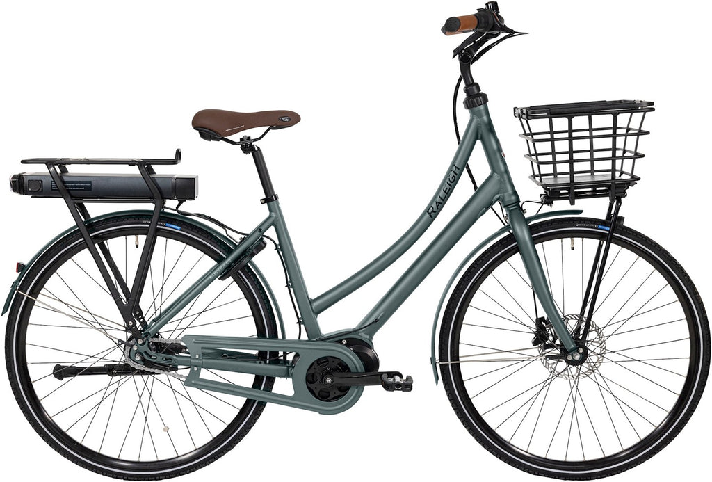 Raleigh Sussex E2 Dame - Mat grøn – Saxil Cykler