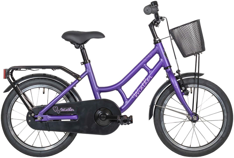 Winther 150 16" Børnecykel mat lilla (2026) børnecykler Hf Christiansen