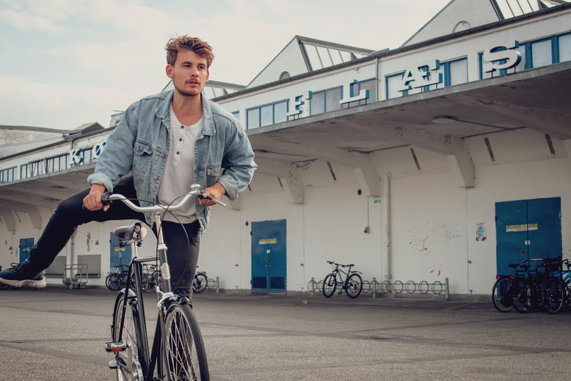 Vesterbro cyklen Herre Blå Cykel Saxil