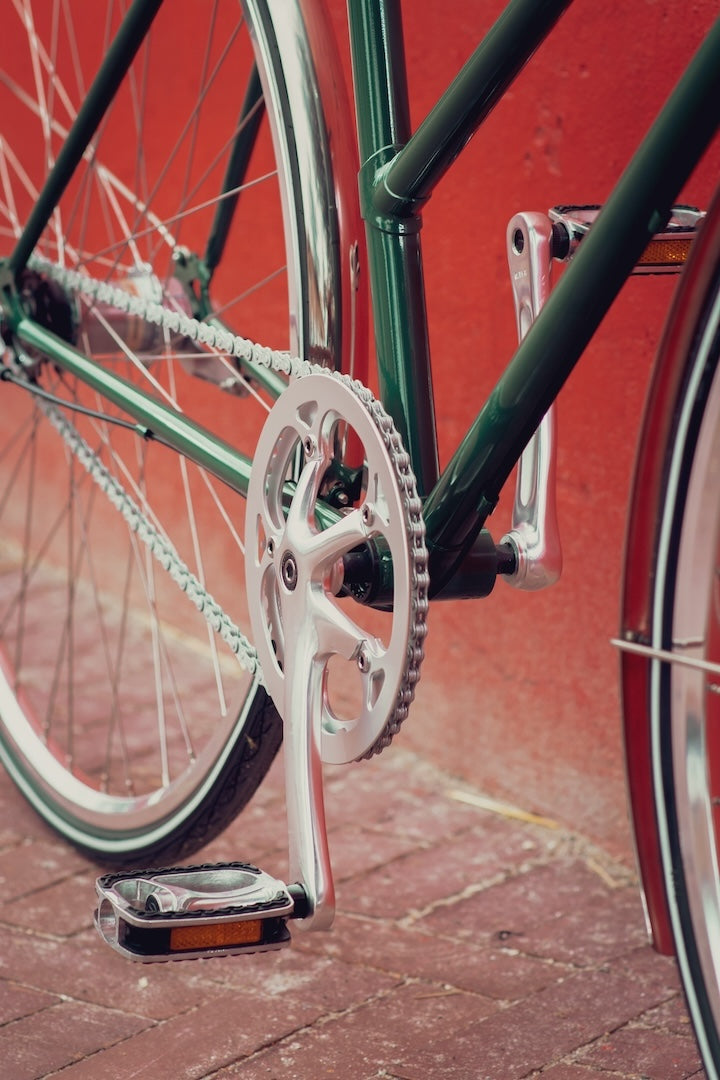 Nørrebro cyklen - københavn - klassisk damecykel - retro - rustfri - grøn damecykel - cykel - bycykel