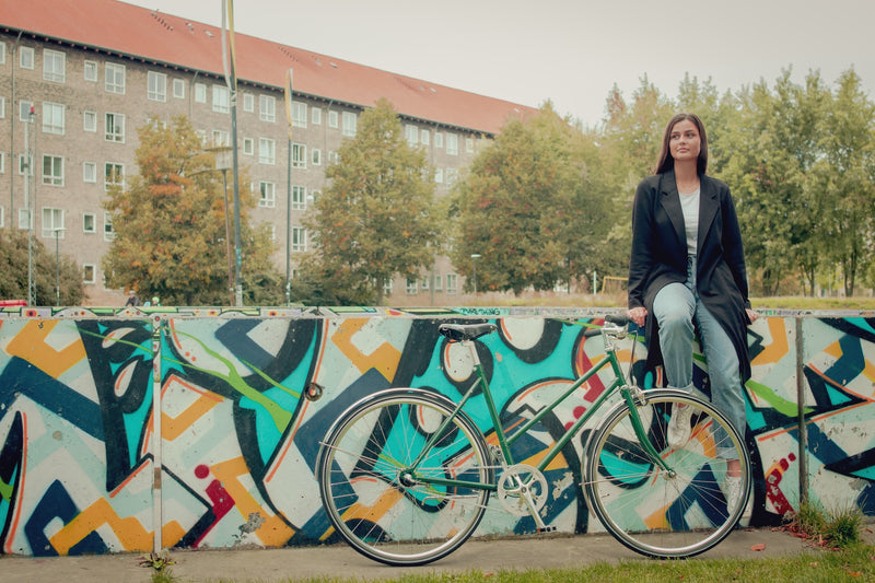 Nørrebro cyklen Dame Blå - Saxil Cykler - Cykel